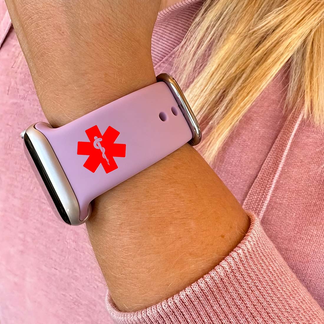 Personalized Emergency Medical Alert Silicone Watch Band for Apple  Gift for Breast Cancer Diabetes Allergy