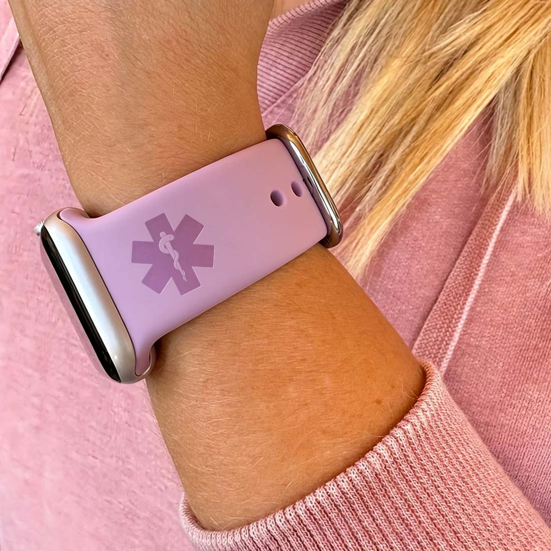 Personalized Emergency Medical Alert Silicone Watch Band for Apple  Gift for Breast Cancer Diabetes Allergy Autism