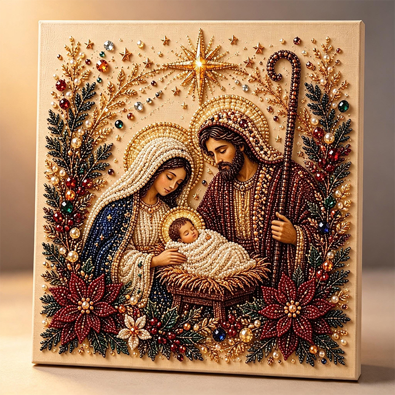 Personalized DIY Pearl Diamond Painting Kit Christmas Kitchen Scene Adults Beginners Craft Christmas Gift for Family