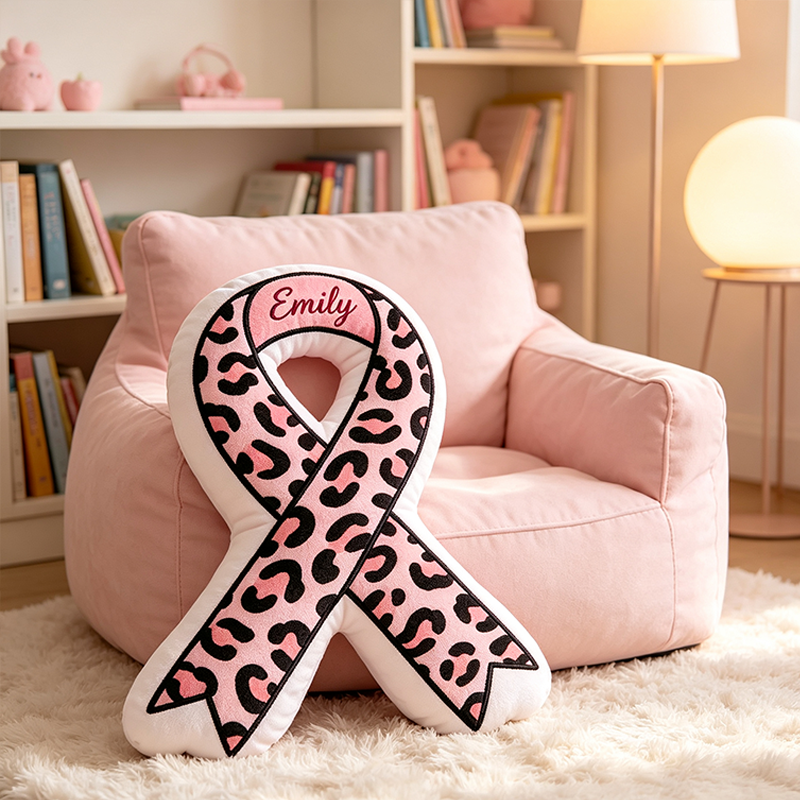 Personalized Bow Pillow, Custom Name Pink Bow Shaped Pillow, Girls Room Decor, Personalized Kids Gift, Nursery Bedroom Decor