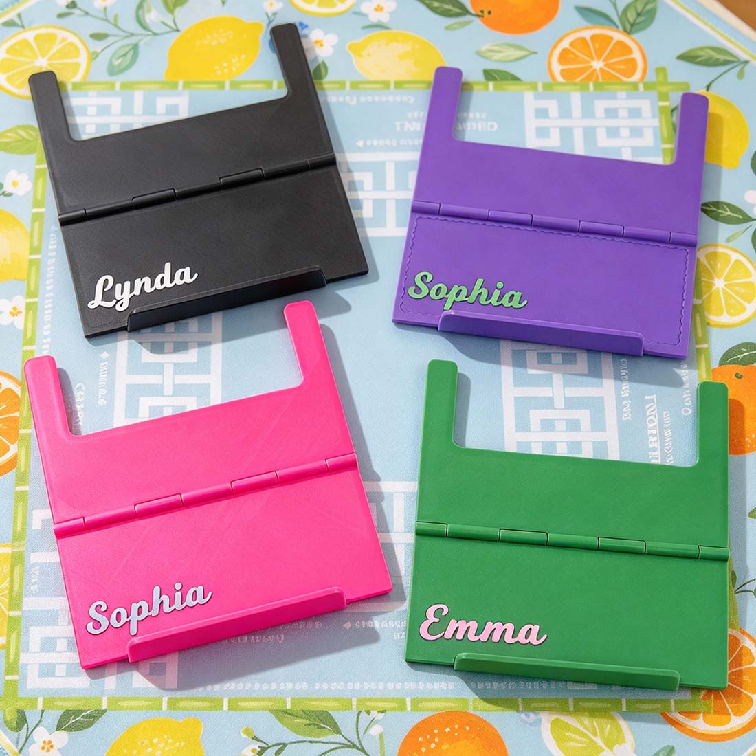 Personalized 3D Printed Multicolor Foldable Table Mahjong Card Holder with Name