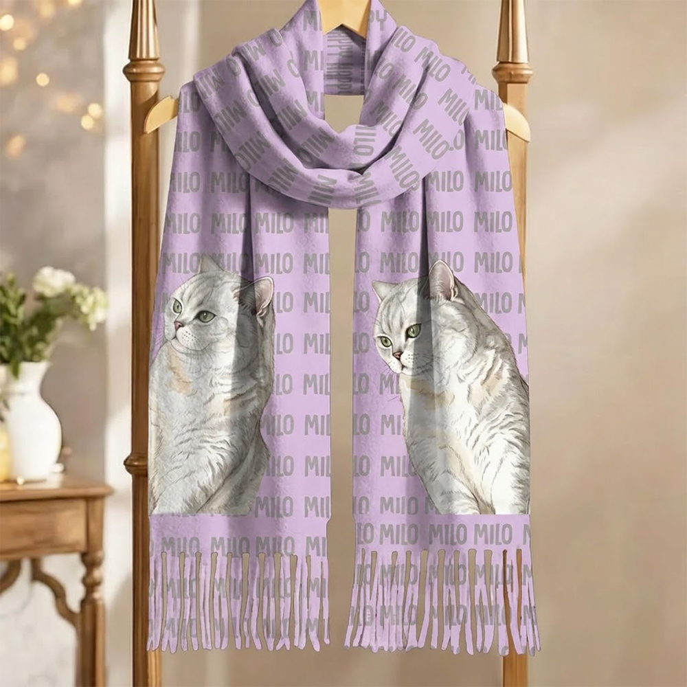 Personalized Scarf Pet Lover Watercolor Pet Lover Gift