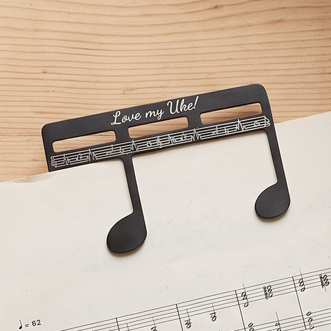 Personalized Classic Music Note Page Holder Bookmark with Engraving Text Read Accessory