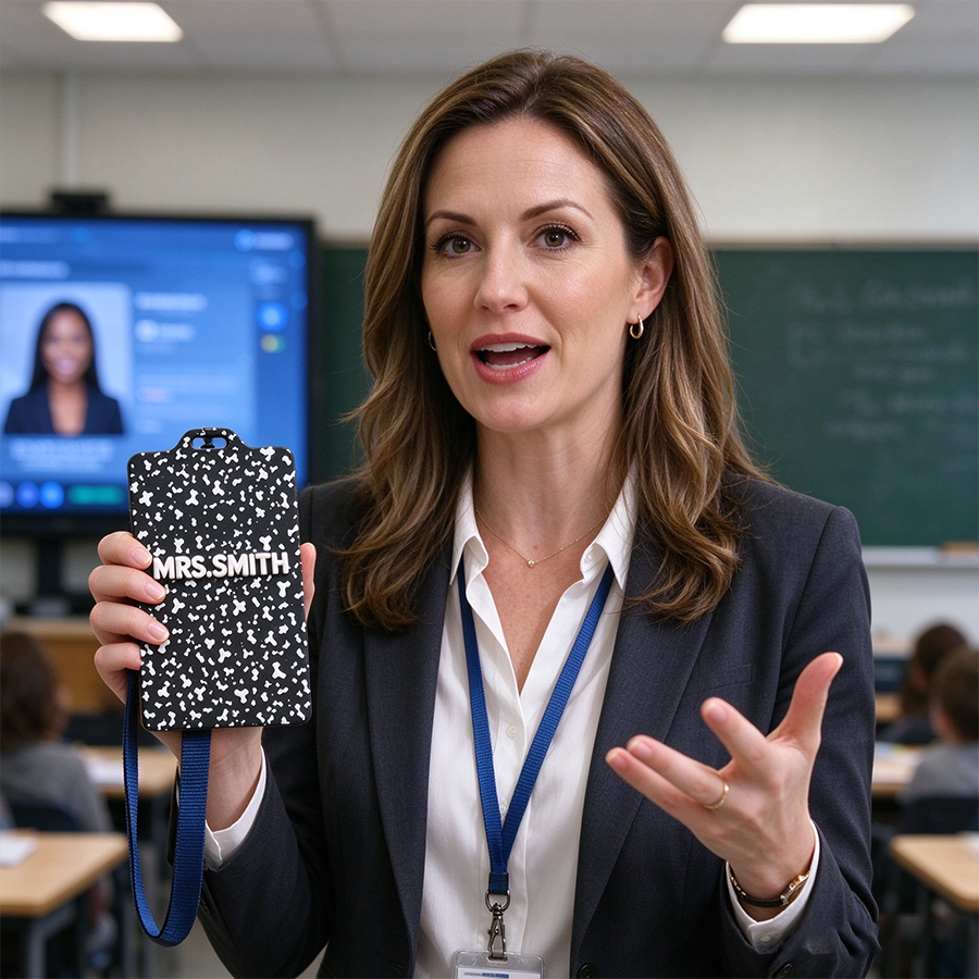 Personalized 3D Print Badge Holder Teacher Bundle Gift