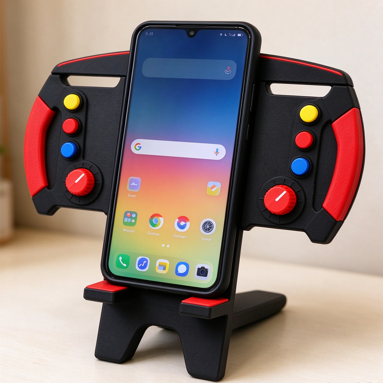Custom Motorsport Steering Wheel Phone Stand Personalized 3D Printed Racing Phone Holder