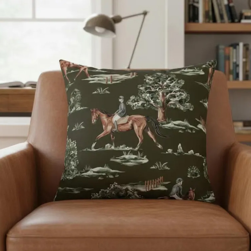 Personalized Horse Lover Gift Rustic Home Accessory Farmhouse Pillows Horse Girl Western Style Country Living Room Decor Equestrian Bedroom Throw Cushion for Riding Lovers Equestrian Lovers