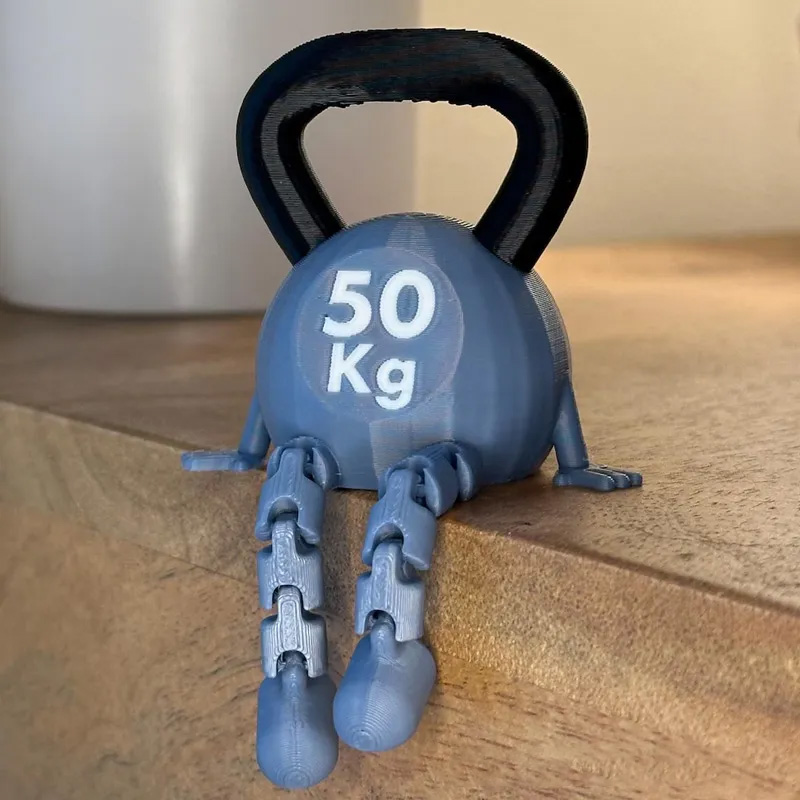 Personalized Gym Desk Decor Creative 3D Printed Bell Decorations Kettle Fun Buddy Gym Gift for Weightlifting and Fitness Lovers