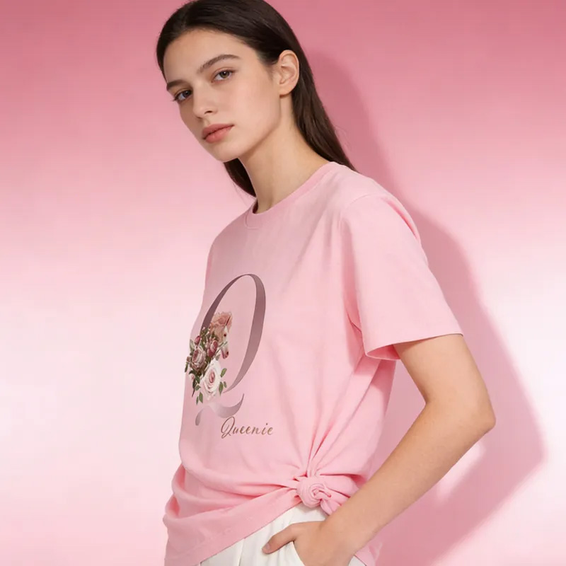 Personalized Horse Riding Initial Name Classic T-shirt for Women for Girls for Horse Lovers Riding Lovers Equestrian Lovers