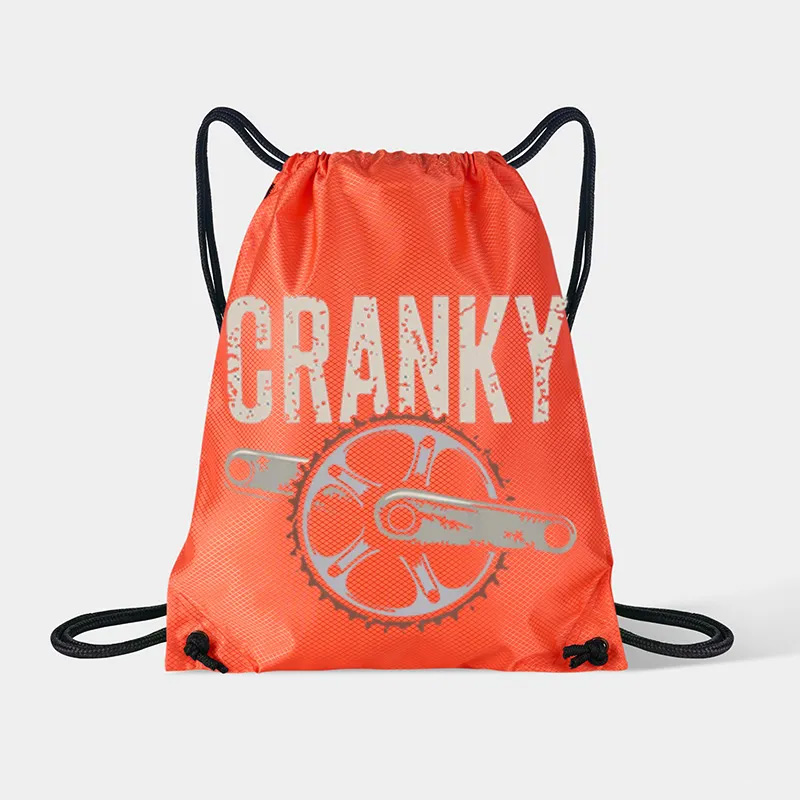 Personalized Cranky Bicycle Lover Drawstring Bag Funny Cycling Sports Backpack Bags Gift for Cycling Lovers Cyclists
