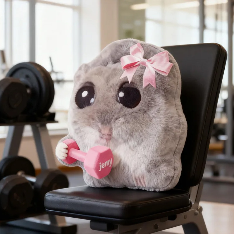 Personalized Pillow Graphic 3D Print Sad Hamster Funny Coquette Cute Gifts Graphic 3D Print for Girls Friends Custom Name Pillow Comfortable Christmas Decor for Gym Lovers