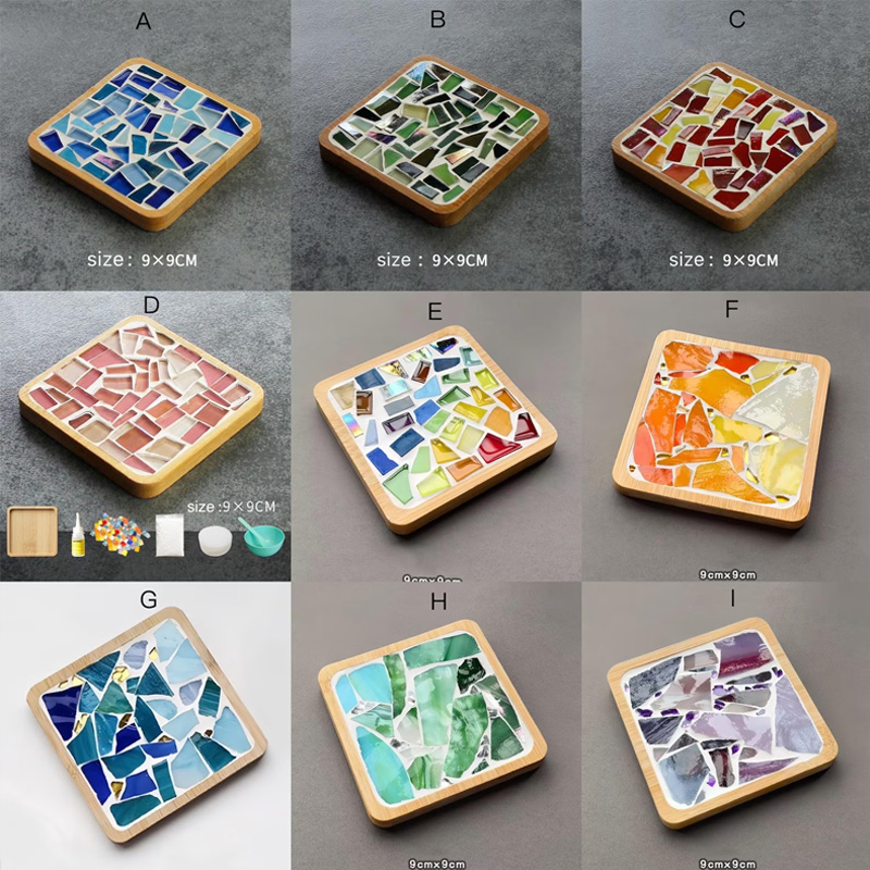 Personalized Mosaic kit diy coaster kit for kids mosaic tile kit make your own tray trivet arts and crafts home hobby craft kit for adults craft kit