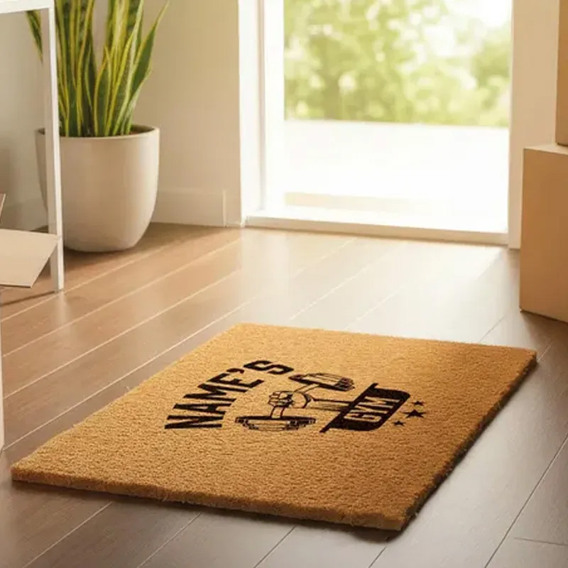 Personalized Gym Fitness Doormat Floor Mat Welcome Mat Enthusiasts Gift for Gym Lover