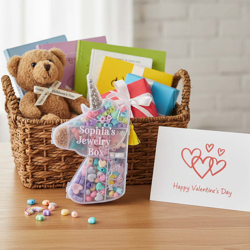 Personalized Unicorn DIY Bead Bracelet Kit Custom Name Jewelry Making Set for Kids Perfect DIY Gift For Kids