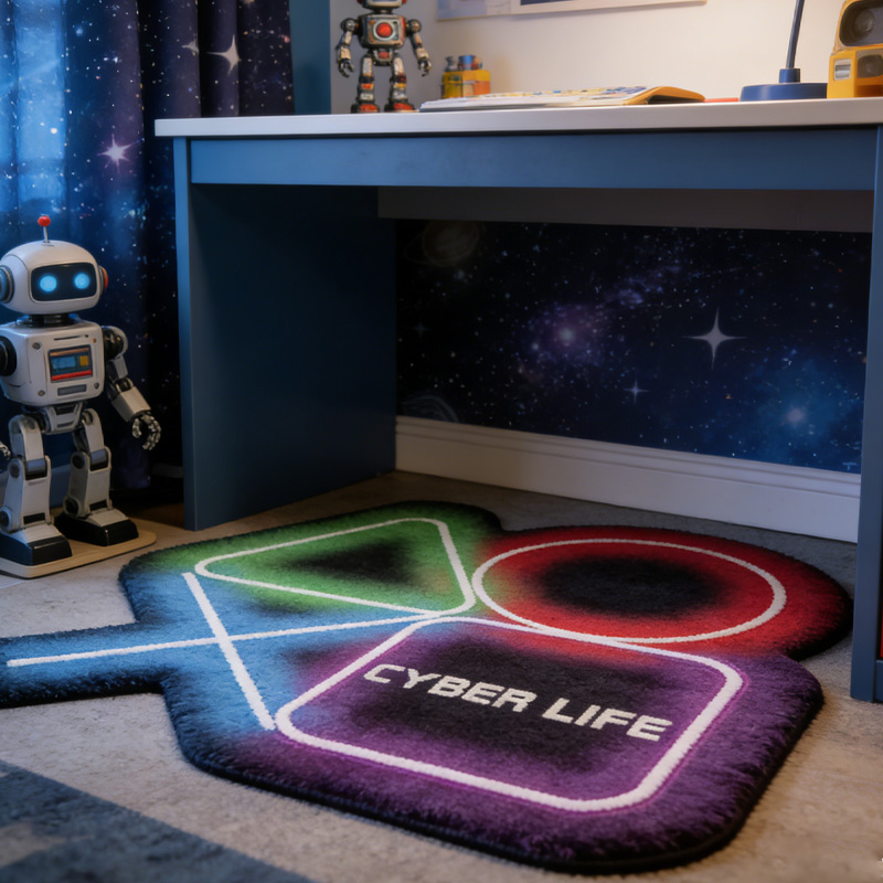 Personalized Game Logo Rug Doormat Gamer Room Decor Gift for Game Geek Lover
