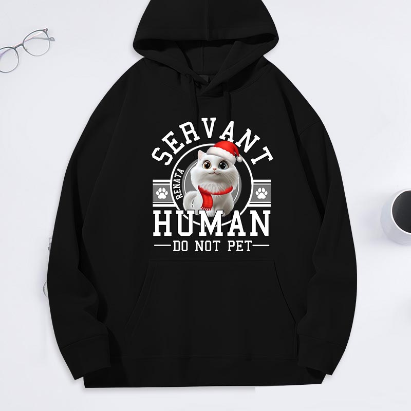 Personalized Cat Lover Human Servant Cartoon Hoodies
