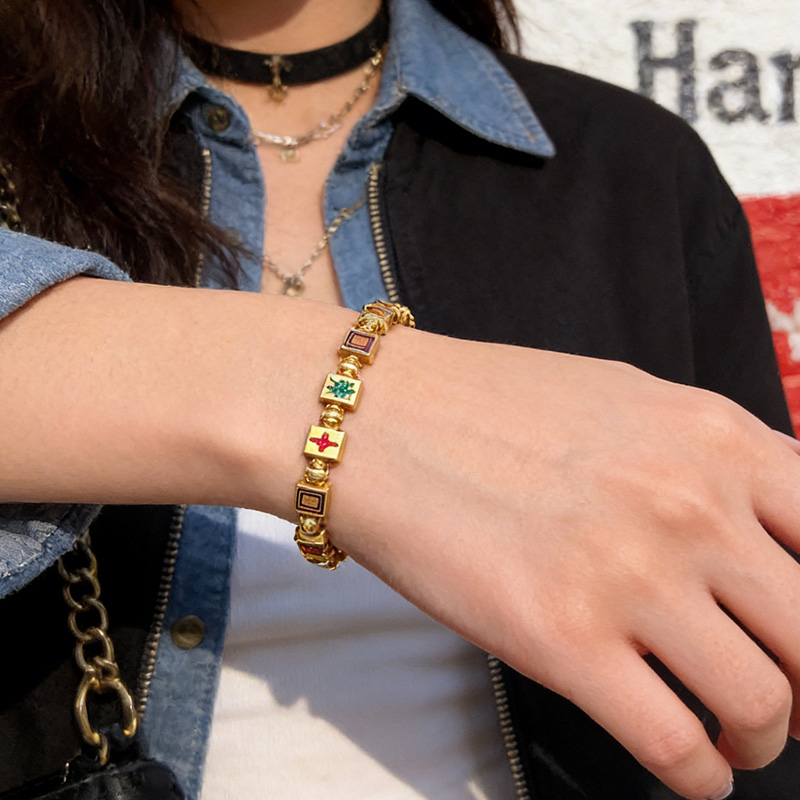 Gold/Silver Mahjong Tile Bracelet Luck & Prosperity MahJong Jewelry Mah Jongg Gift