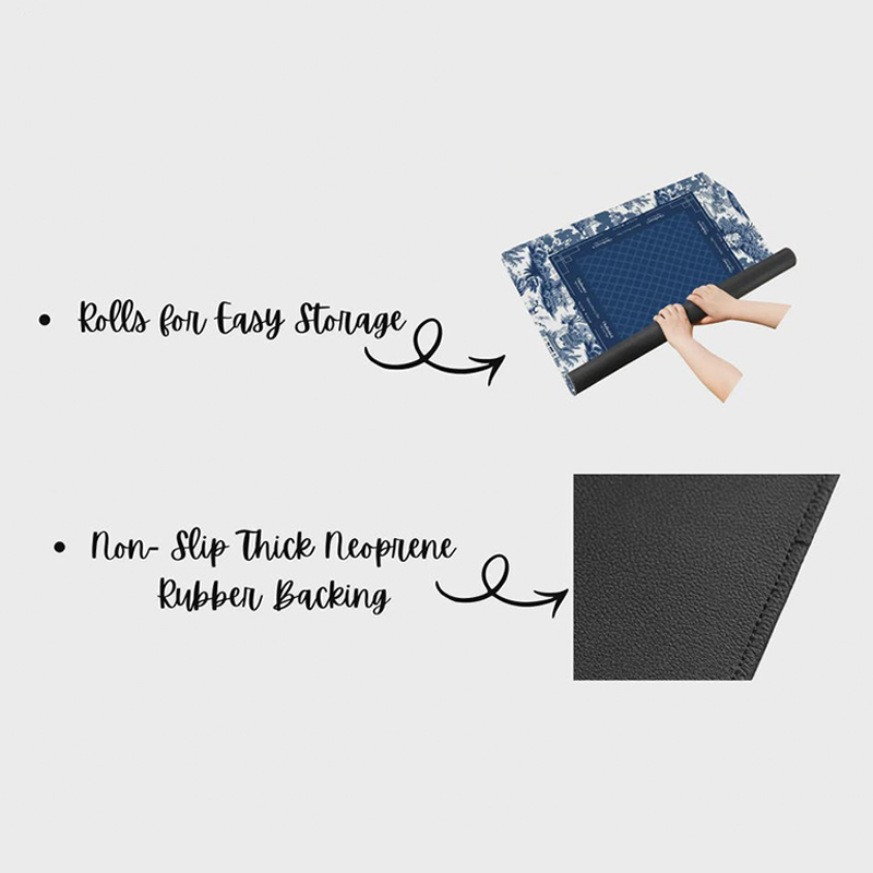 Personalized Palm Beach Chic Mahjong Mat Custom Monogram Mahjong Mat Neoprene Game Surface Travel Portable Playing