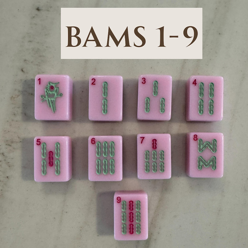 Personalized Mahjong Tile Keychain Pink Tile Monogrammed Mah Jongg Gift