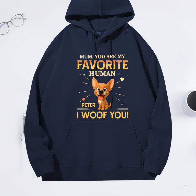 Personalized Dog Lover Favorite Human Dog Mom Hoodies
