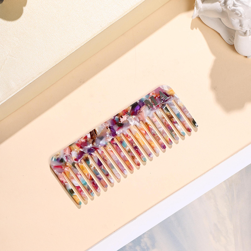 Personalized Amber Hair Comb Custom Initial Acetate Hair Comb Marble Hair Comb Wedding Bridesmaid Gift Portable Pocket Hair Comb, Bridal Gift
