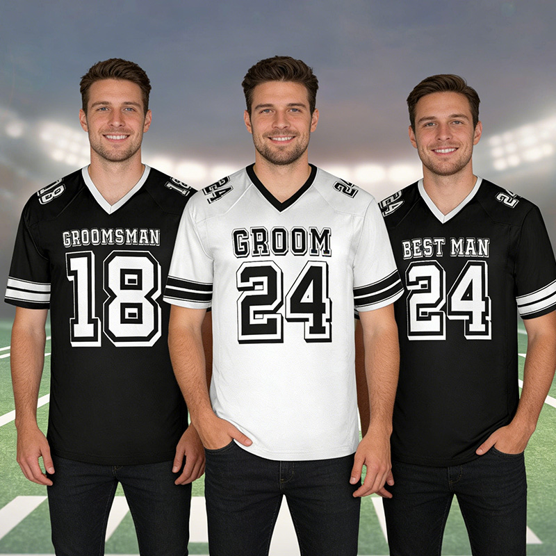 Personalized Groom & Groomsmen Jersey Shirt Bachelor Party Jersey Personalized Name and Number Jersey Groomsmen Proposal Best Man Gift For Him