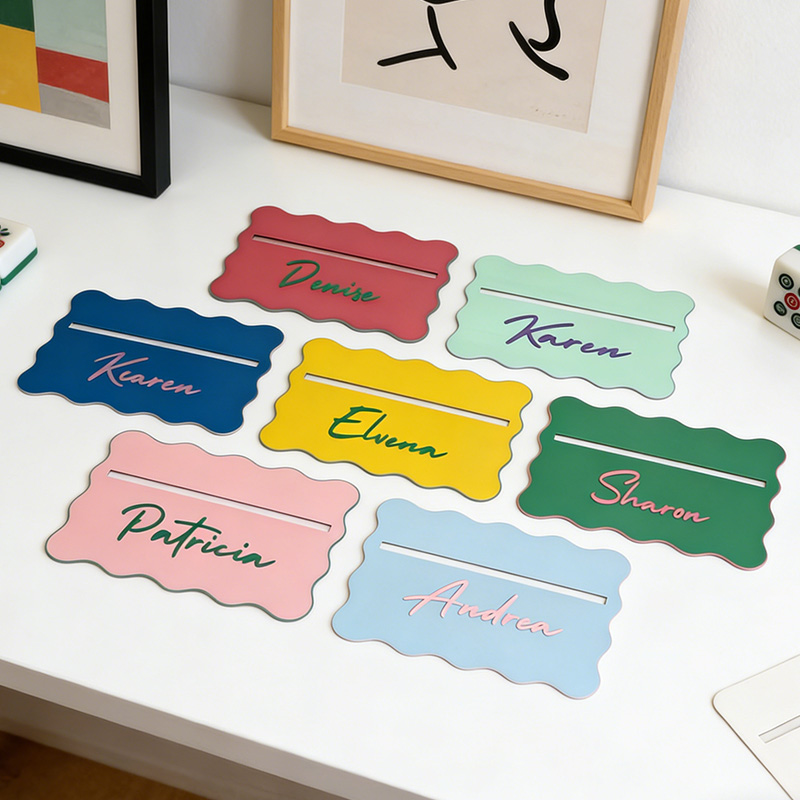 Mahjong Line Reader Personalized Mahjong Accessories Mahjong Gifts Custom Scalloped Line Finder Mahjong Lover Gift Mah Jongg Tournament Gift