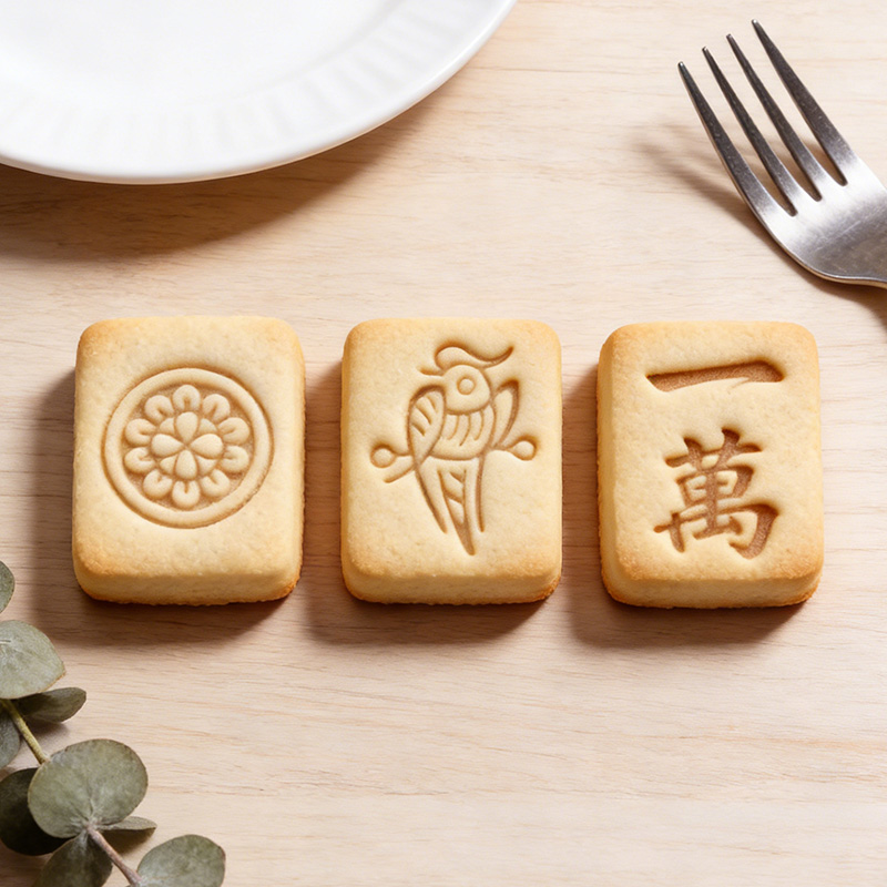 Mahjong Cookie Cutters Set 一萬 雀牌 一筒 Tiles Lunar New Year Baking
