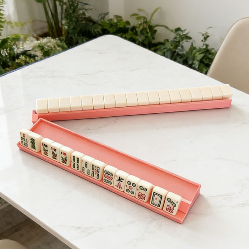 Set of 4 Travel Mahjong Racks with Pushers Multiple Colorways Tiles Not Included American Mahjong Travel Racks