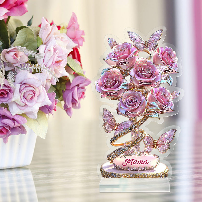 Personalized My Garden Gift For Mom Grandma Custom Shaped Acrylic Plaque Mother's Day Gift