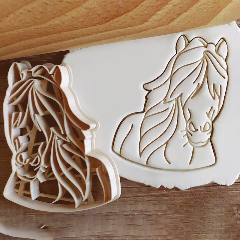 Personalized Horse Cookie Cutter Gift For Horse Lover Barn Owner Cutter 3D Printed Baking Supplies Fondant Tool Craft Stamp for Riding Lovers