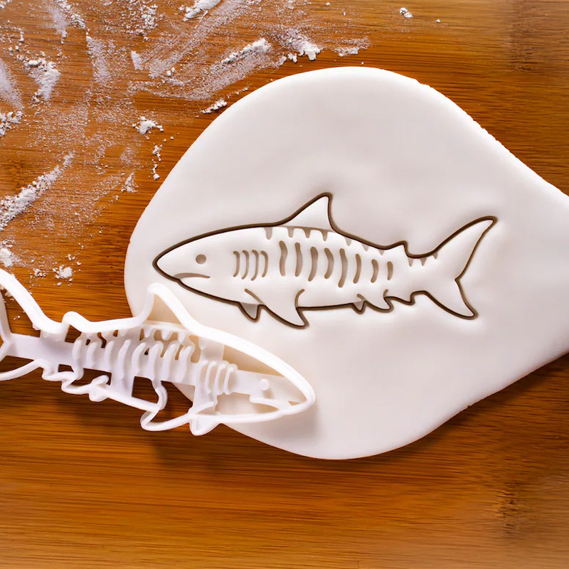 Personalized Shark for Beach Baking Aquarium Cookies 3D Printed Baking Tool Under the Sea Parties Craft Stamp for Fishing Lover