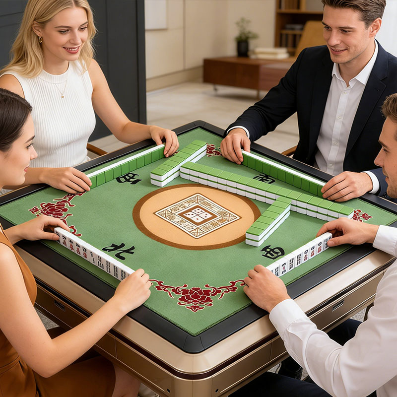 Table Cover for Mahjong Poker Card Games Board Games Tile Game and Dominoes 31.1 Inches Roll up Gaming Mat Synthetic Fiber Felt and Rubber Surface Travel Portable Playing