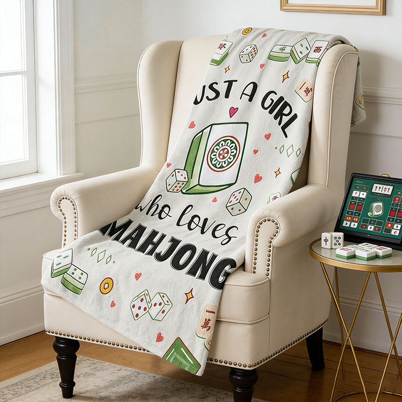 Mahjong Gifts for Women Mahjong Blanket Unique Mahjong Themed Gifts Ideas Mah Jongg Accessories Throw