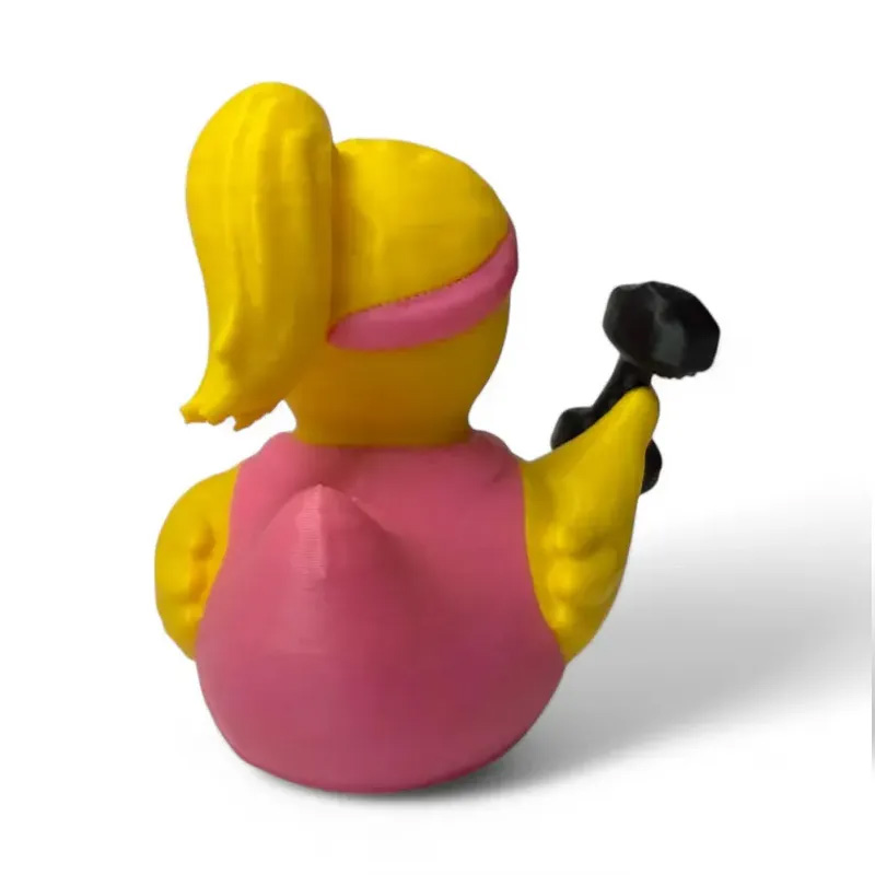 Personalized 3D Printed Gym Girl Duck Desk Decor Birthday Hilarious Fitness Gift for Friends Gym Rat Gym Lovers