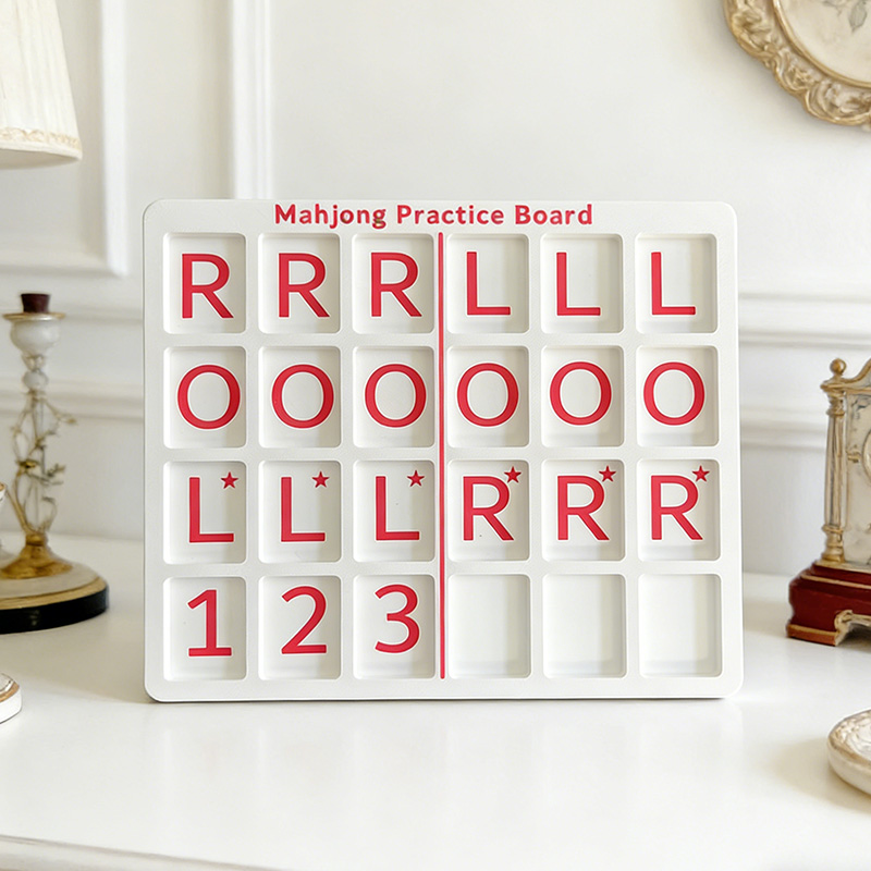 Mahjong Practice Board Reusable Training 3d printed Board for Tile Placement Strategy Learning and Skill Improvement for Beginners and Advanced Players
