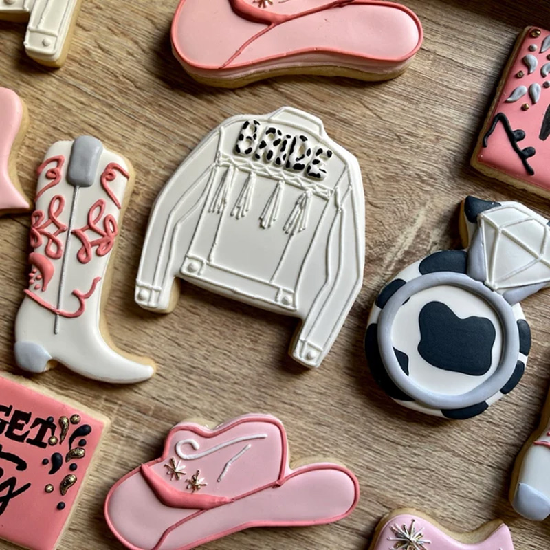 Personalized Cowgirl Cowboy Western Bootie Cookie Cutter Gift For Horse Lover Barn Owner Cutter 3D Printed Baking Supplies Fondant Tool Craft Stamp for Equestrian Lover