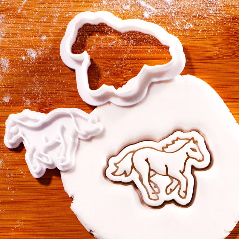 Personalized Riding Horse Racing Cookie Cutter Gift For Horse Lover Barn Owner Cutter 3D Printed Baking Supplies Fondant Tool Craft Stamp for Equestrian Lover