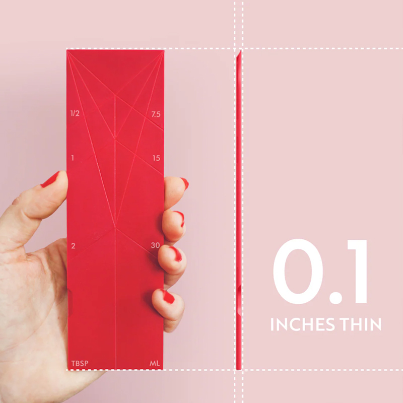 Flat 3-in-1 Folding Measuring Spoons 2 Spoons fold into 6 Sizes Magnetic DuraBend Tech lasts 100k+ folds LeakProof for Wet & Dry Baking Lover Gifts