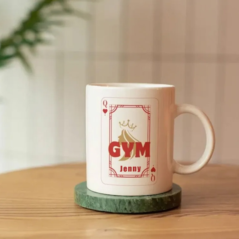 Personalized Gym Queen Mug Couple Queen And King Mug Coffee Bottle Quirky Gift for Fit Couples for Gym Lovers