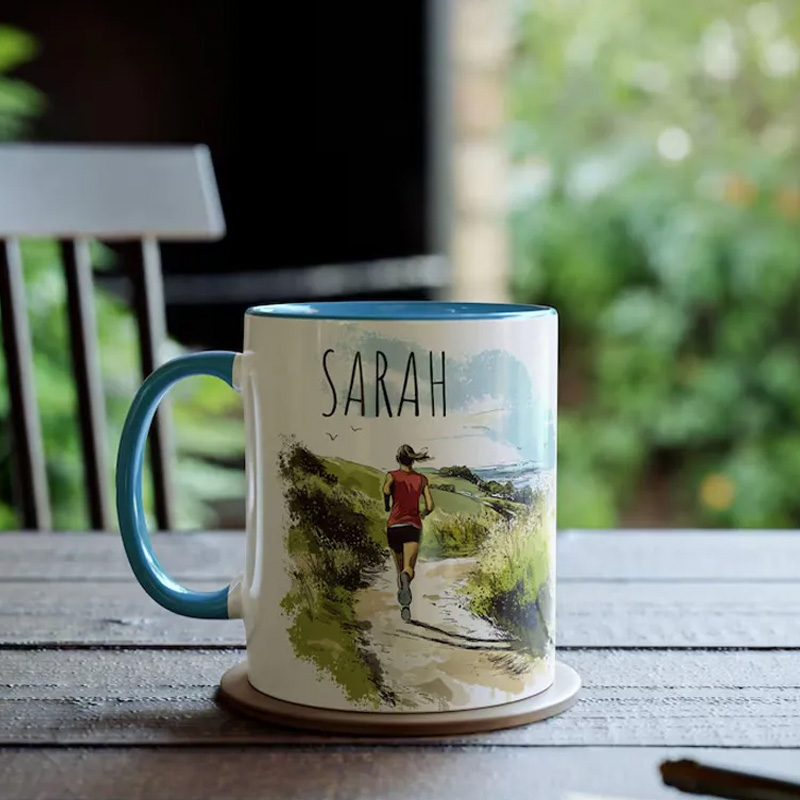 Personalized Runner  Mug with Funny Triathlon Mug Gift for Fitness Enthusiasts Bodybuilders and Gym Lovers
