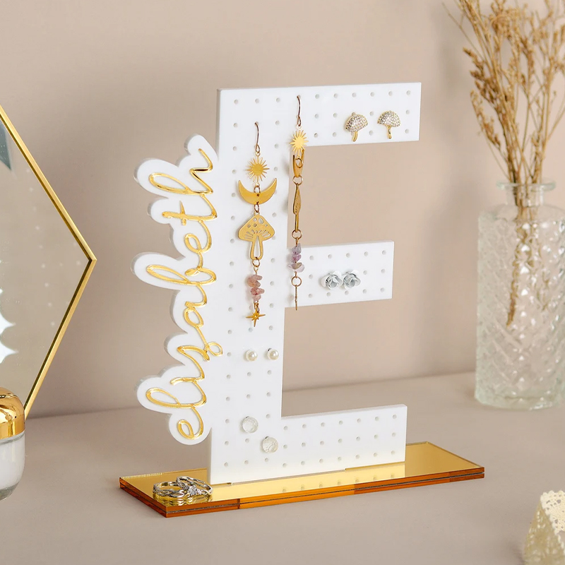 Personalized Earring Holder  Birthday Gift for Her Custom Earring Display Acrylic Jewelry Organizer Teenage Girl Gifts Gifts for Mom