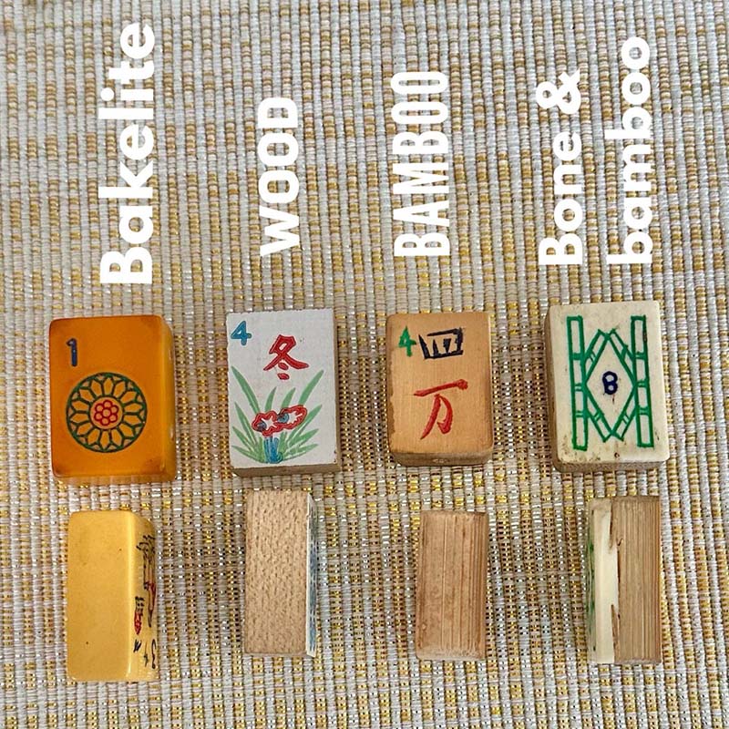 Mahjong Bracelet Bakelite Bone and Bamboo Vintage Mahjong Tile Beaded Bracelet Mahjong Gift