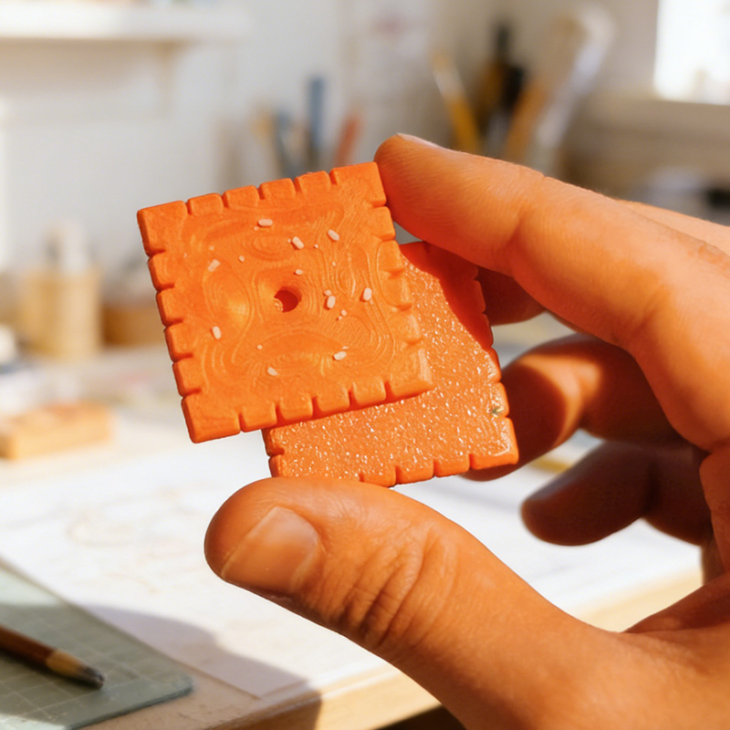 Cheez It Cracker Fidget Slider 3D Printed Collectible