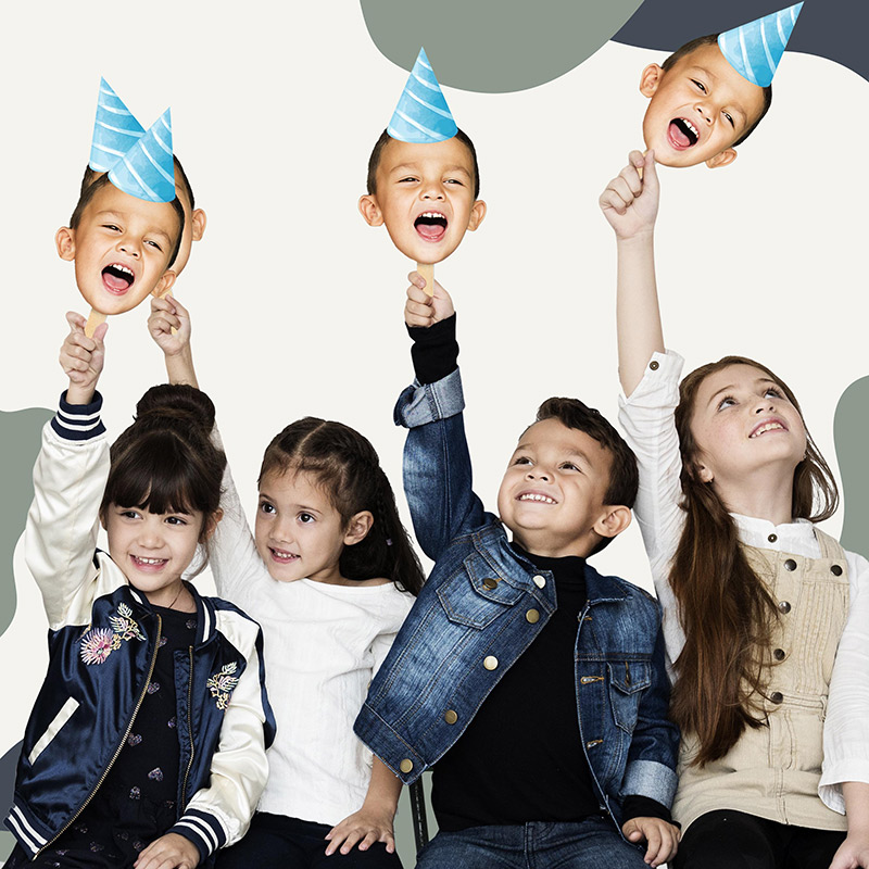 Personalized Family Face on a Stick Big Head Cutouts Funny Party Decorations Fat Head Face sign