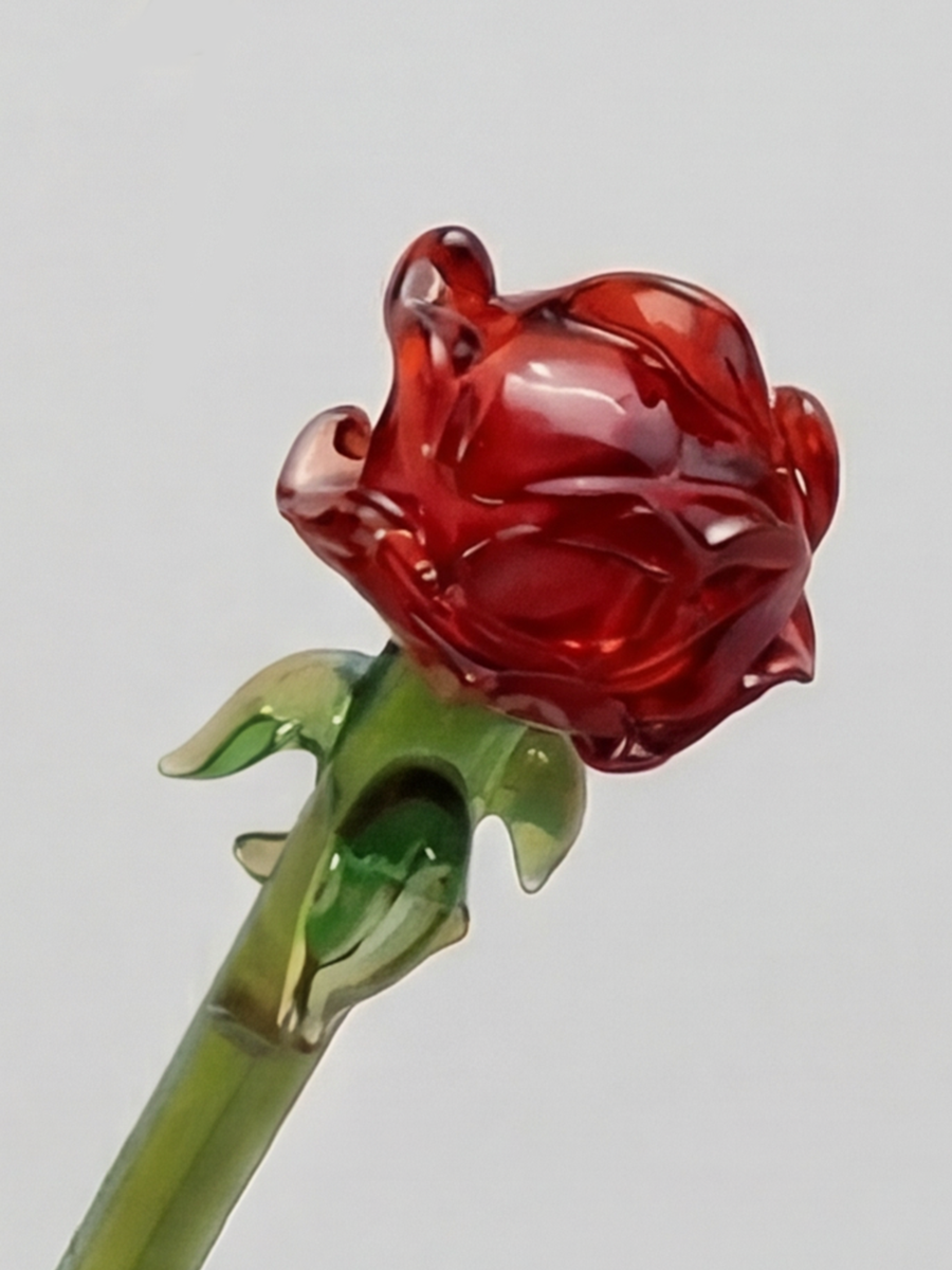 Personalized Glass Birth Month Flower Birth Flower Gift Hand Blown Spring Flower Glass Flower Bouquet Valentine's Day Gift For Her Home Decor-1