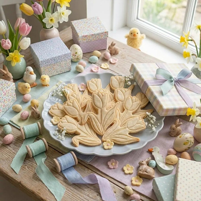 Personalized Cross with Flowers Cookie Cutter Stamp, Easter Day Gifts, Bunny Easter, Easter Baking, Rabbit Cookie, Rabbit Clay Cutter