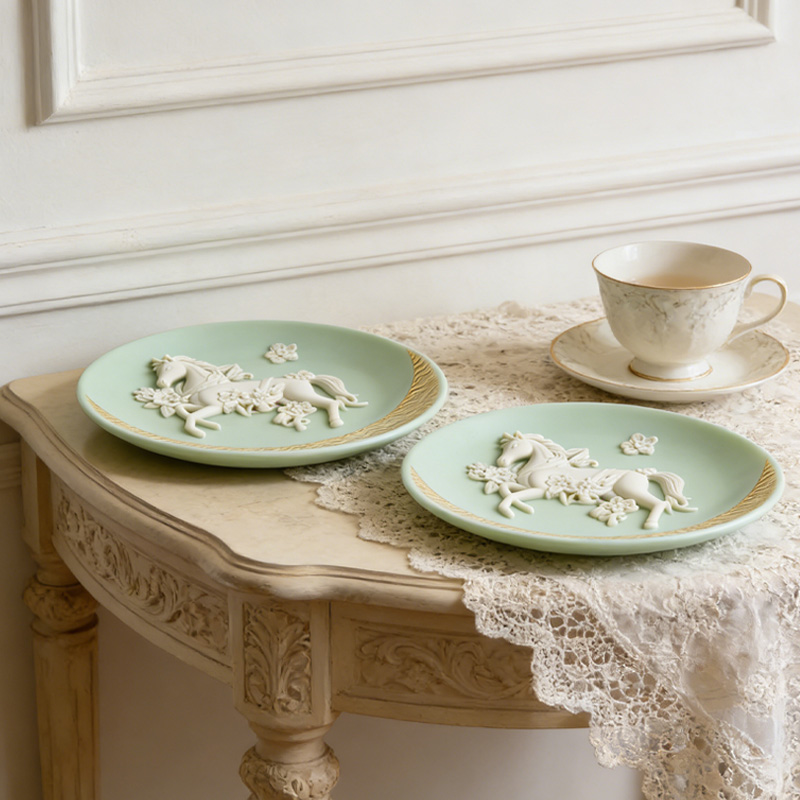 Personalized Horse Jewelry Tray Dish 3D Printed Plate Ring Dish Elegant France Gift for Equestrain Lovers