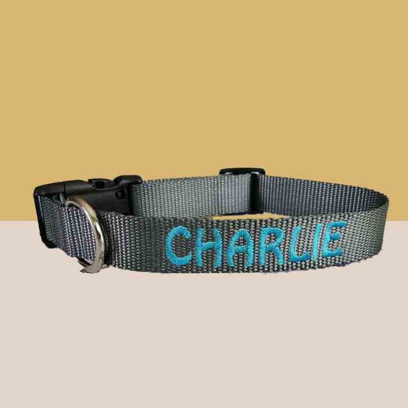 Personalized Dog Lover Dog Name Embroidered Dog Collar