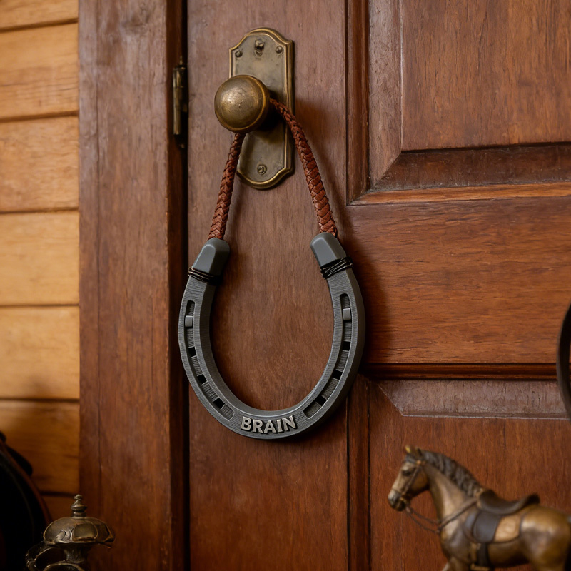 Personalized 3D Print Housewarming Gift Lucky Horseshoe Door Anniversary Good Luck Charm New Home Gift Wall Decor for Equestrain Lovers
