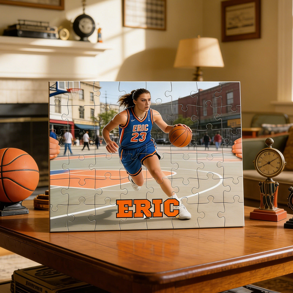 Personalized Basketball Puzzle College Basketball Player Custom Photo with Name The Perfect Gift for Basketball Enthusiasts